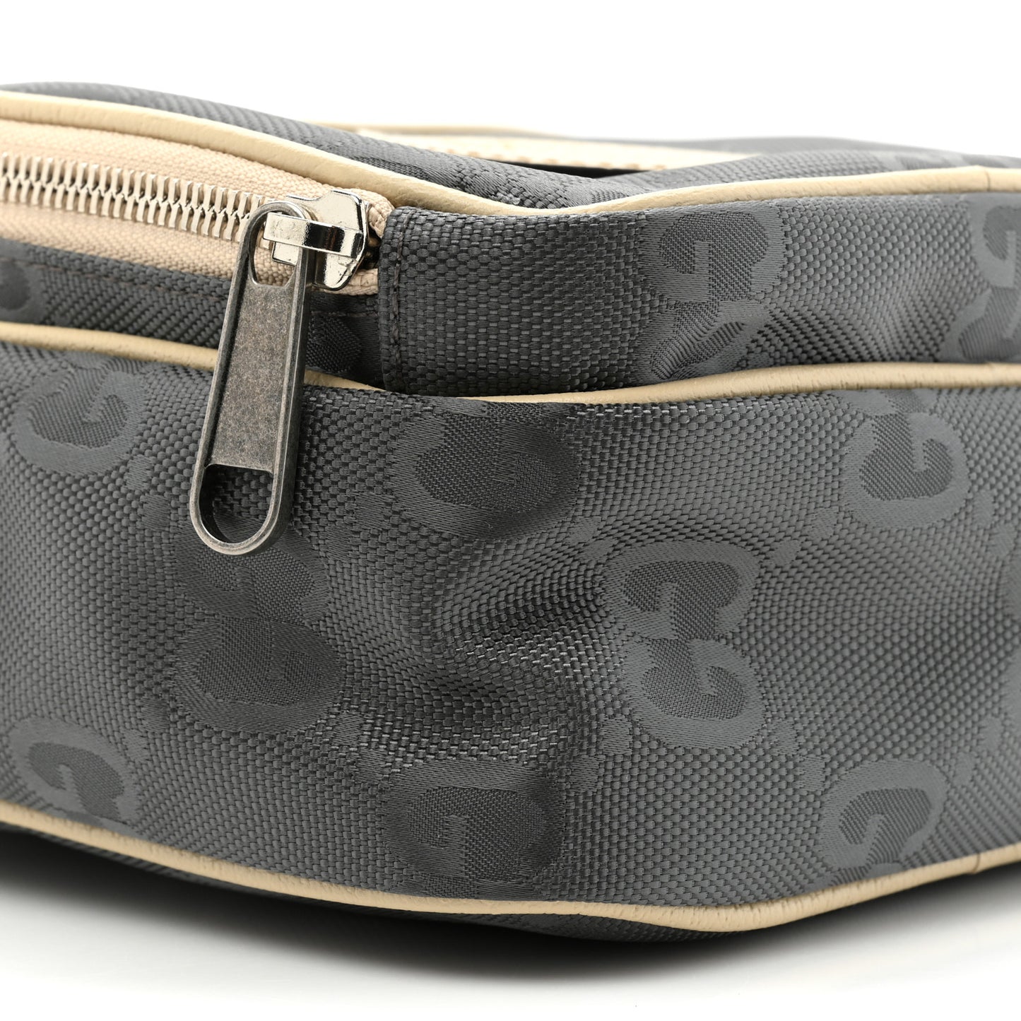Econyl Nylon Monogram Off The Grid Shoulder Bag Graphite Grey New Plaster