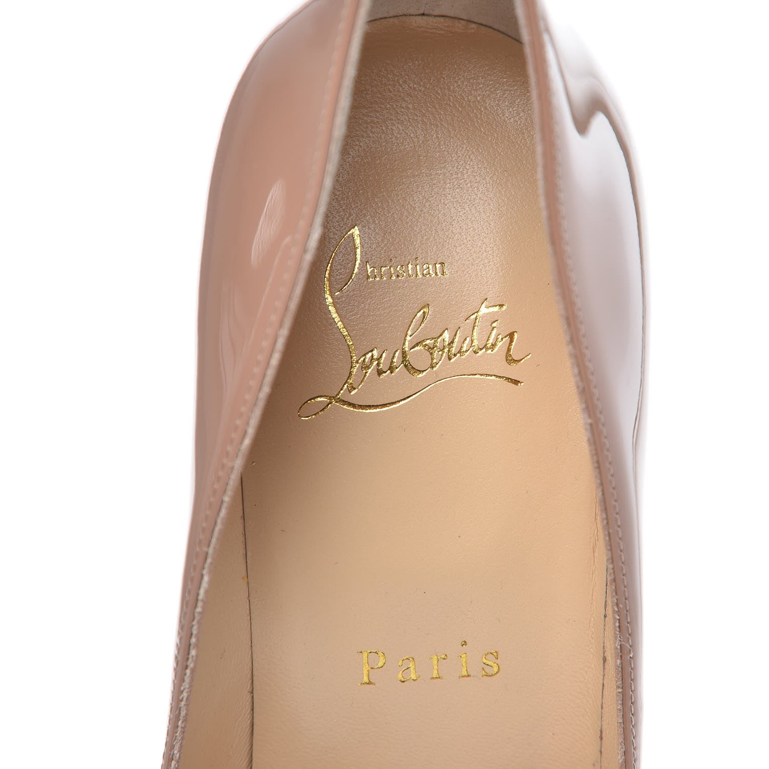 Christian Louboutin Patent Pigalle Follies 100 Pumps 38 Nude 6 of 7