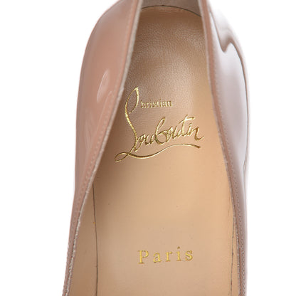 Christian Louboutin Patent Pigalle Follies 100 Pumps 38 Nude 6 of 7
