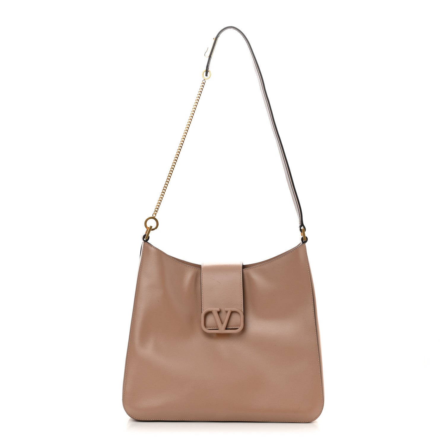 Valentino Garavani Smooth Calfskin VSling Hobo Bag Camel Rose 1 of 8