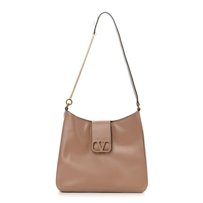 Valentino Garavani Smooth Calfskin VSling Hobo Bag Camel Rose 1 of 8