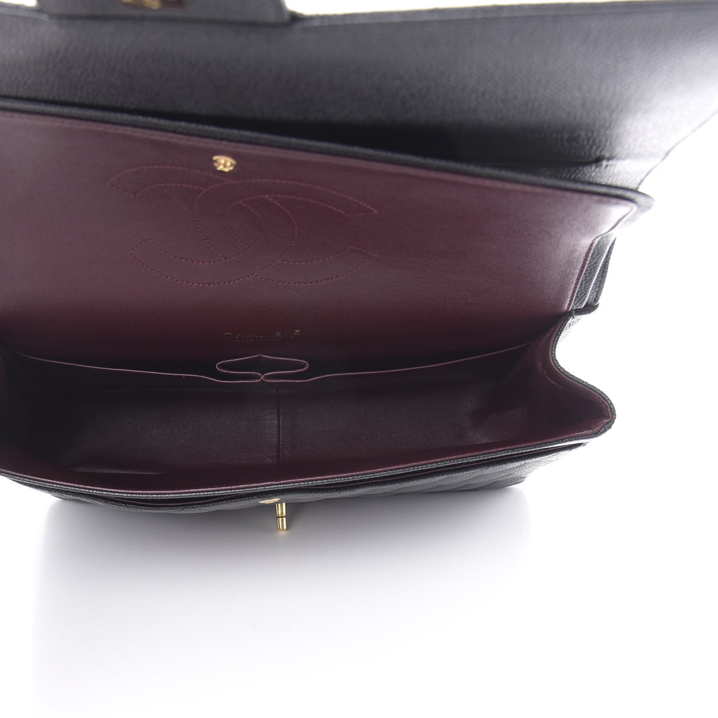 Caviar Quilted Maxi Double Flap Black