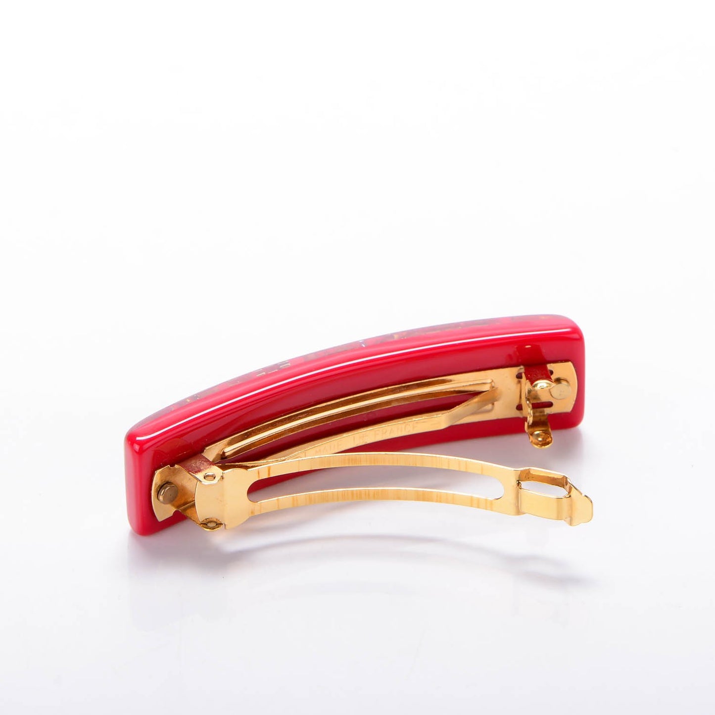 Resin Swarovski Crystal Inclusion Barrette GM Pomme d'Amour