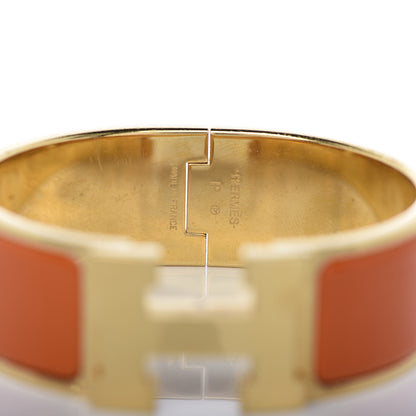 Hermes Enamel Wide Clic Clac H Bracelet PM Orange 4 of 4