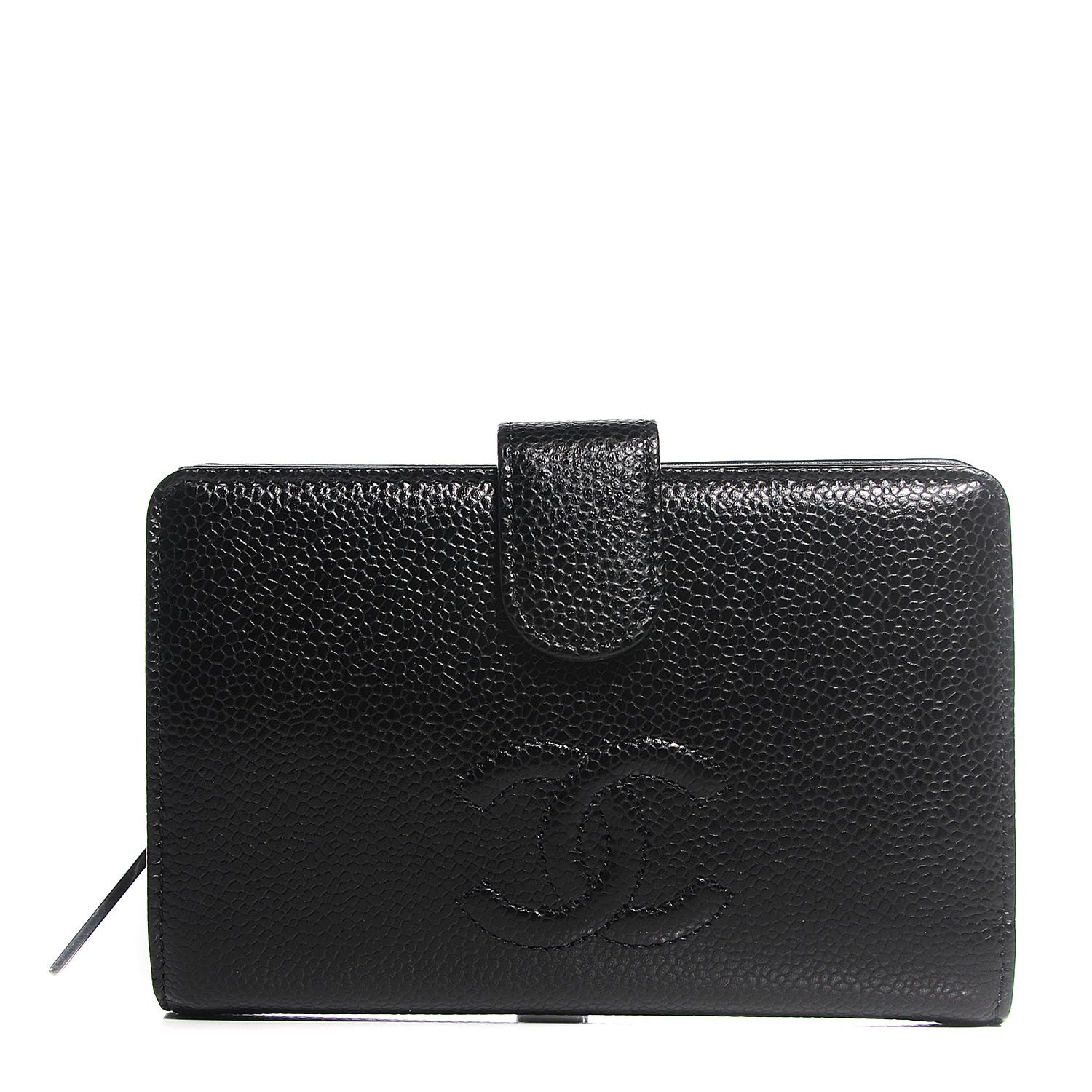 Chanel Caviar Timeless CC L-Zip Pocket Wallet Black 1 of 9