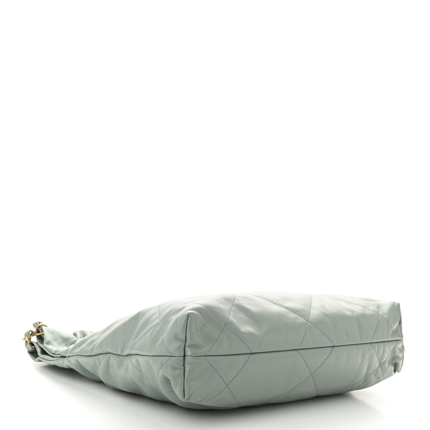 Shiny Calfskin Quilted Small Chanel 22 Grey