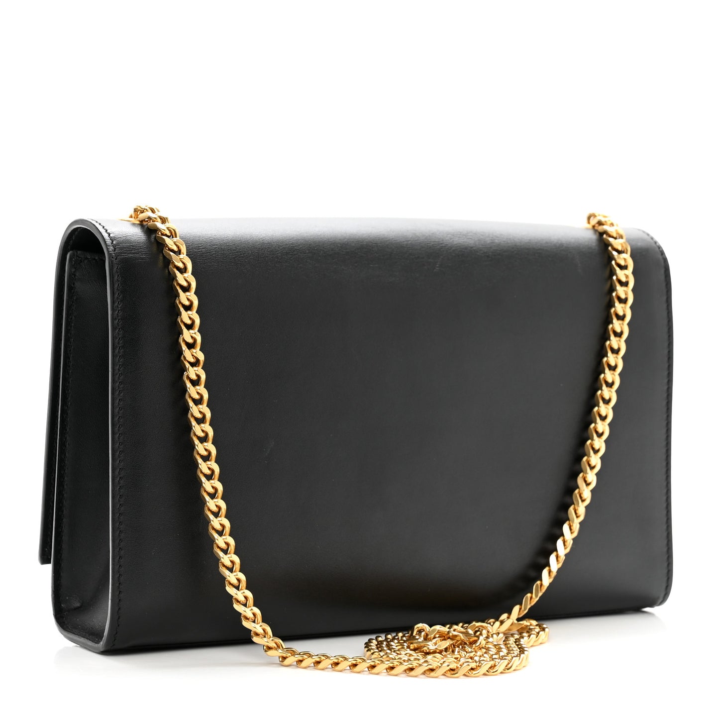 Smooth Calfskin Medium Classic Monogram Kate Tassel Satchel Black