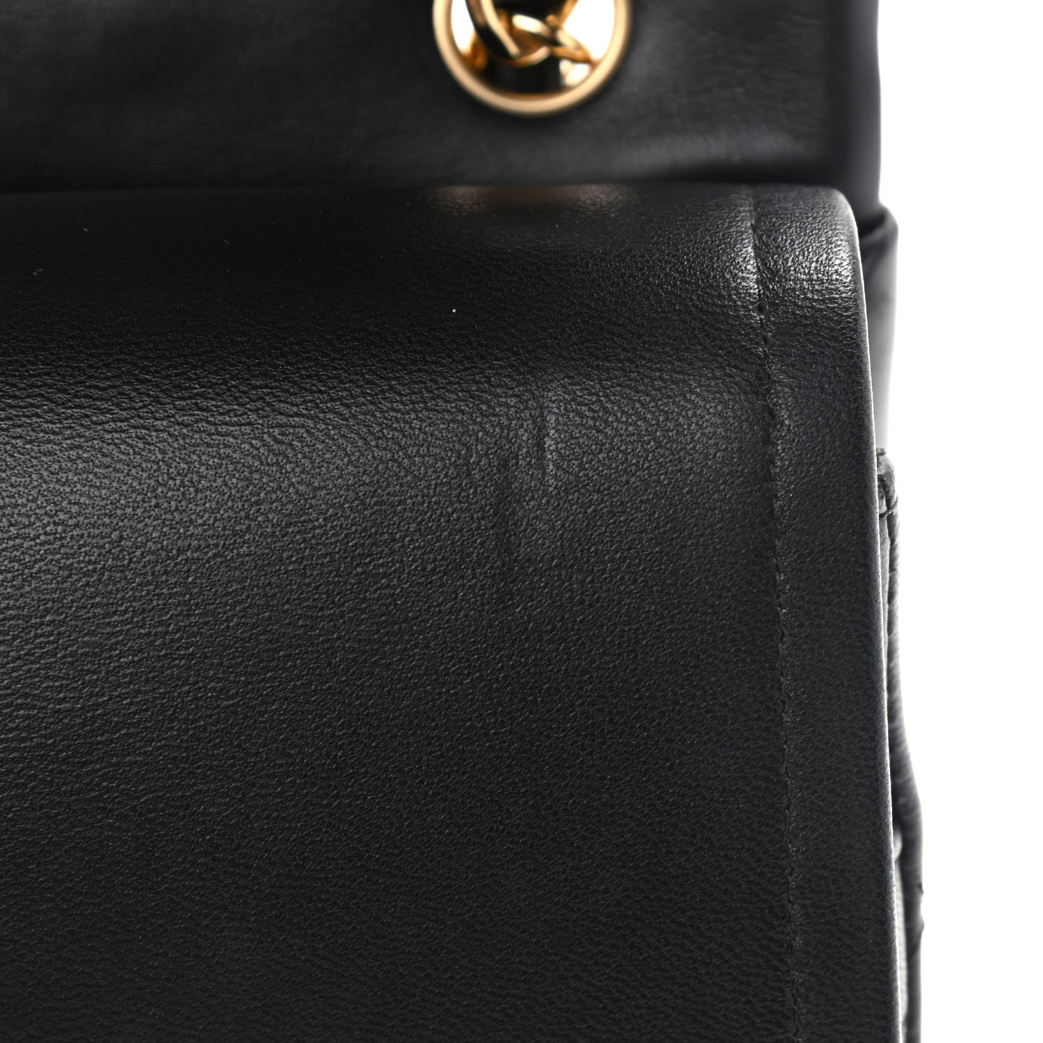 Chanel Lambskin Quilted Jumbo Double Flap Black 10 of 11