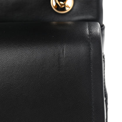 Chanel Lambskin Quilted Jumbo Double Flap Black 10 of 11