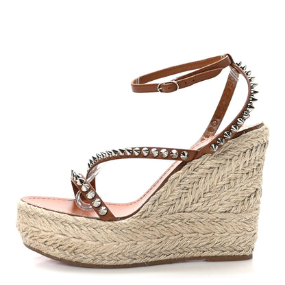 Christian Louboutin Calfskin Mafaldina 120 Wedge Sandals 40 Cuoio 1 of 7