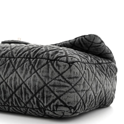 Chanel Denim Quilted Denimpression Flap Grey Black 9 of 9