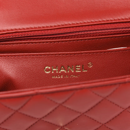 Chanel Lambskin Quilted Mini Rectangular Flap Red 6 of 9