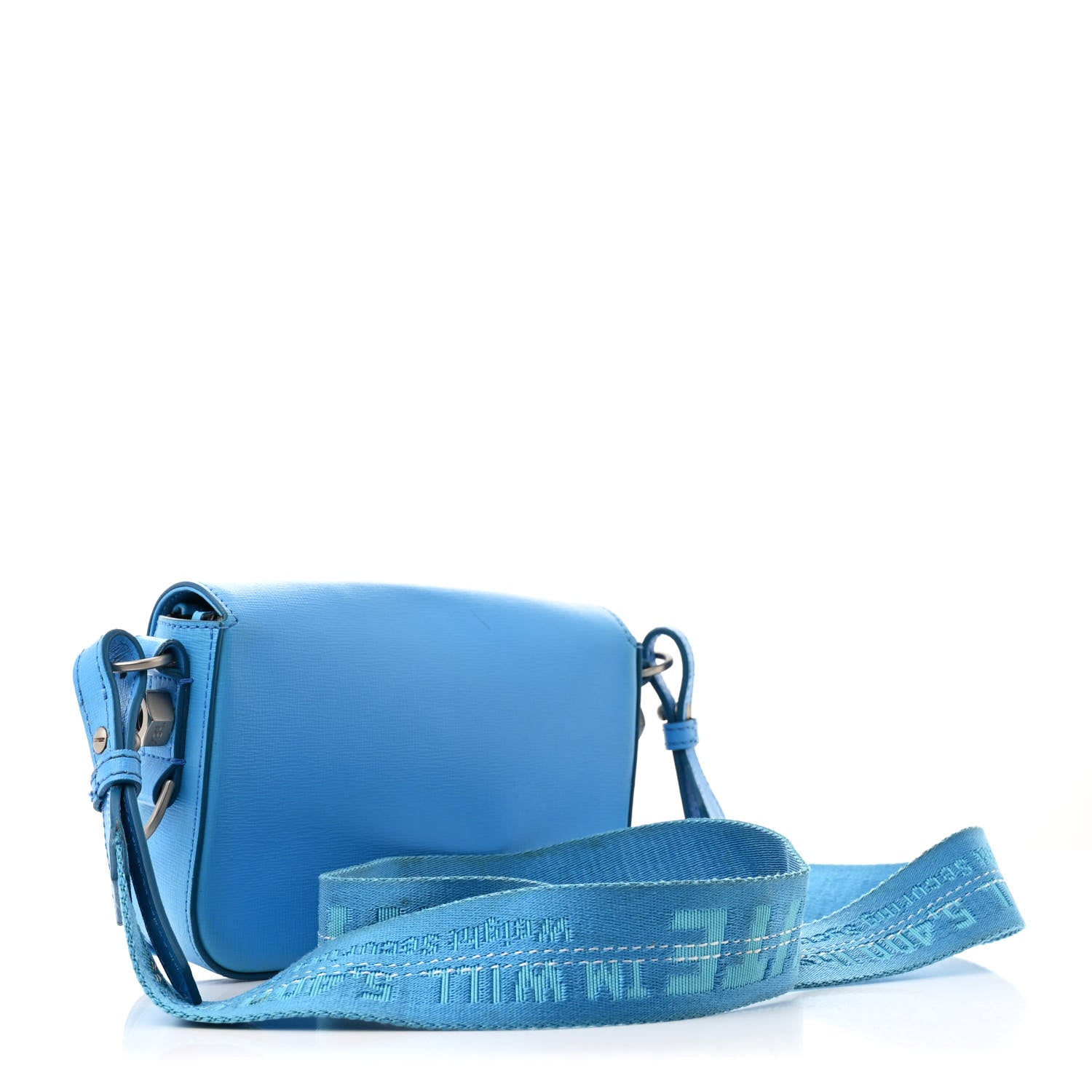 Off-White Saffiano Striped Mini Diag Binder Clip Bag Blue 3 of 18