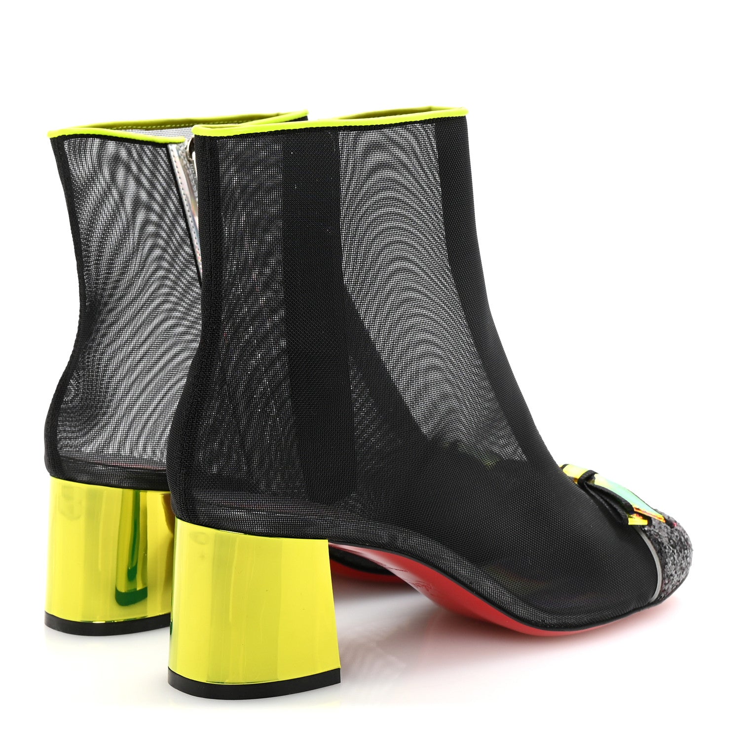 Christian Louboutin Mesh Checkypoint 55 Booties 39 Black 5 of 9