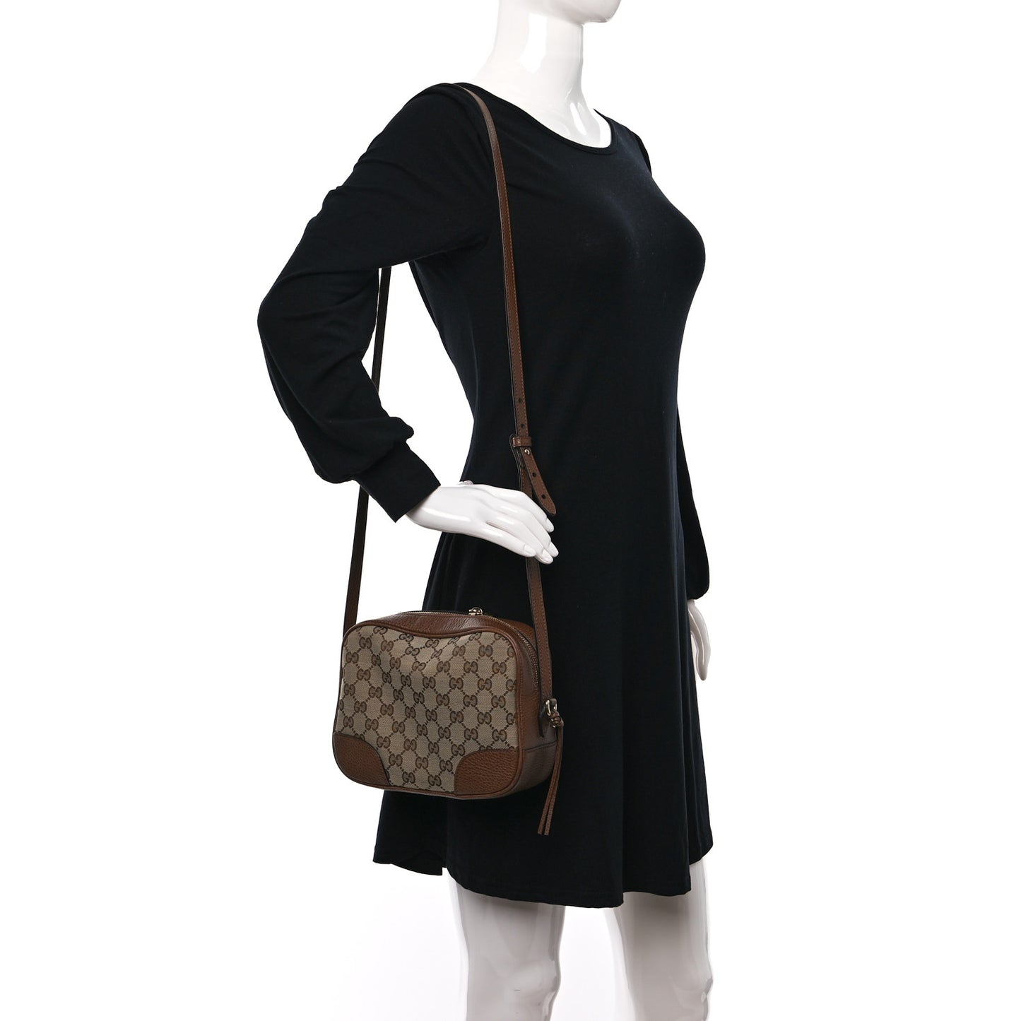 Monogram Mini Bree Messenger Bag Beige Tabacco