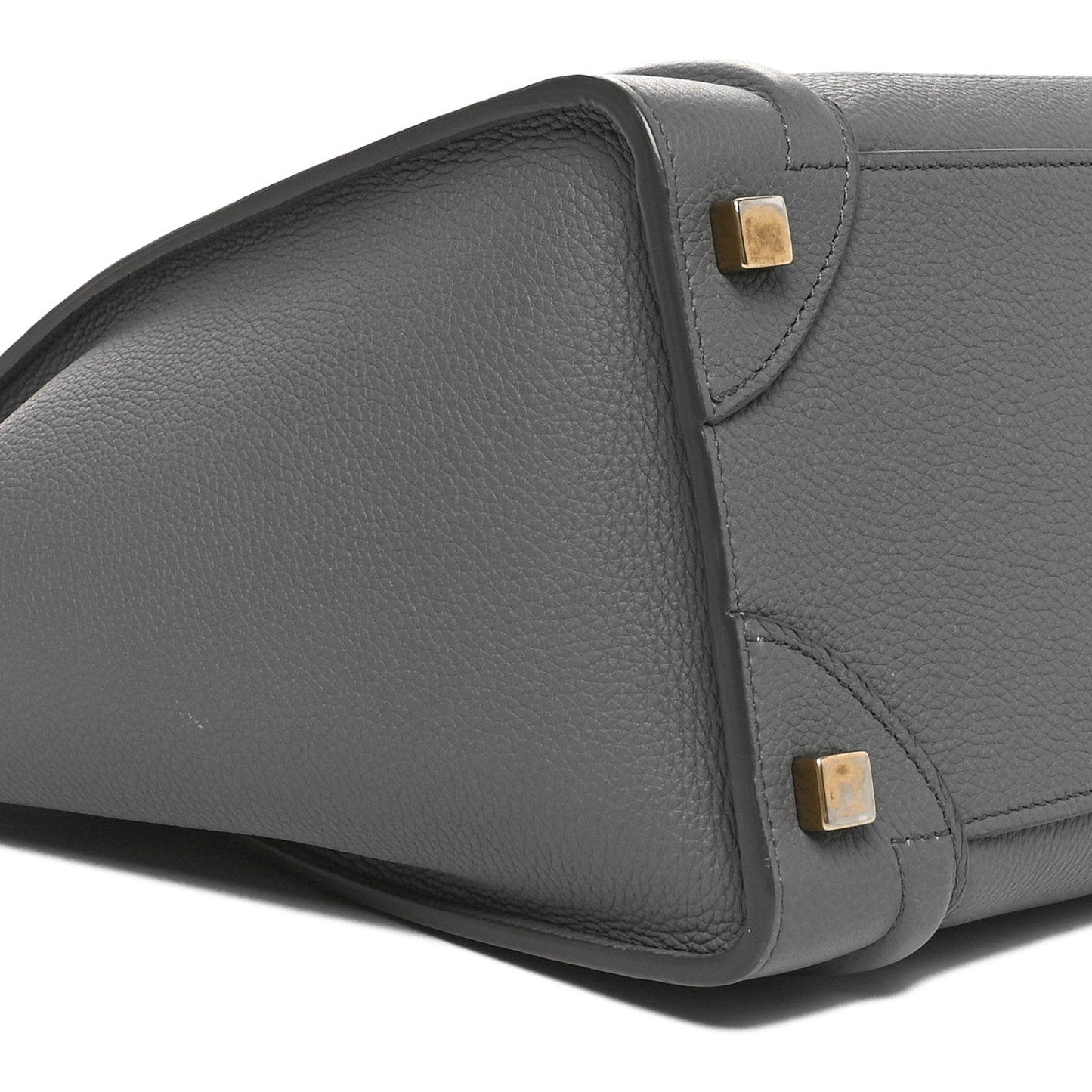 Baby Drummed Calfskin Micro Luggage Kohl