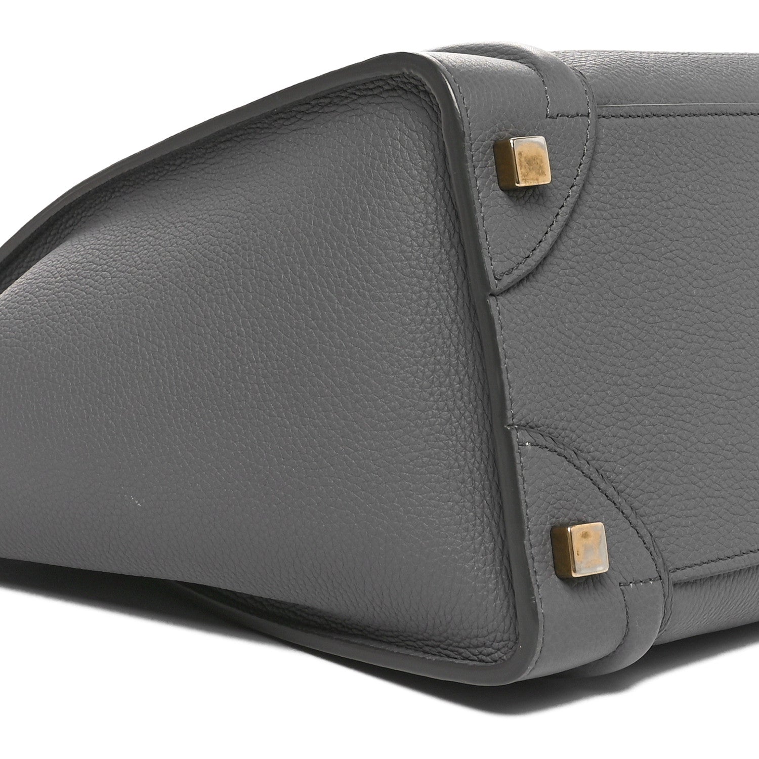 Celine Baby Drummed Calfskin Micro Luggage Kohl 8 of 9