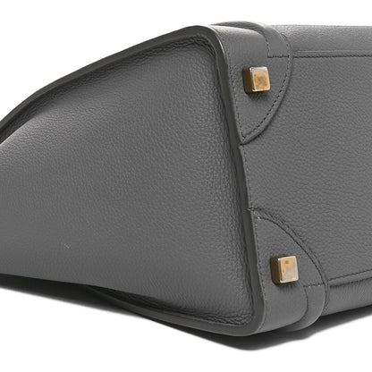 Celine Baby Drummed Calfskin Micro Luggage Kohl 8 of 9