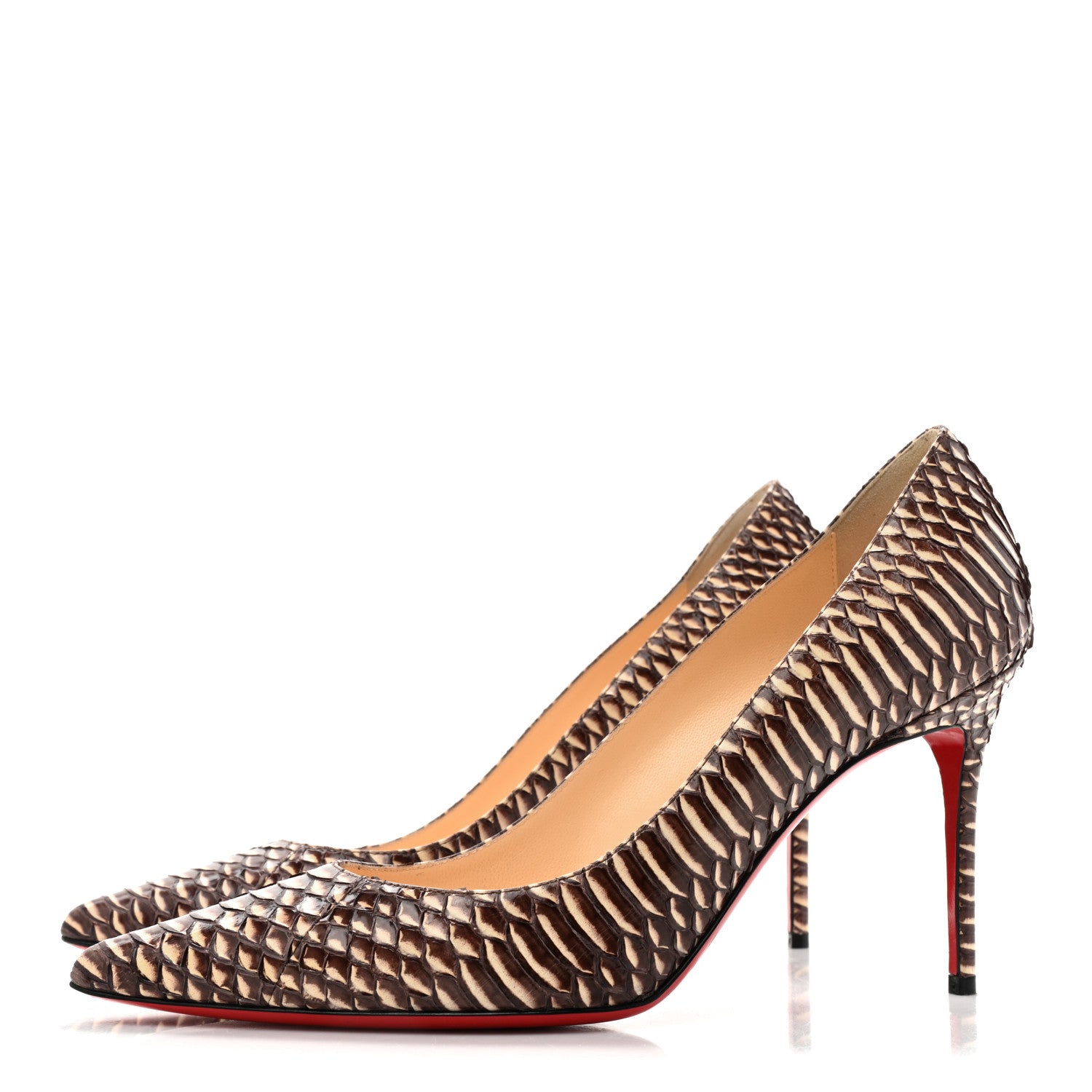Christian Louboutin Watersnake Decollete 554 85 Pumps 39 Brown 3 of 10