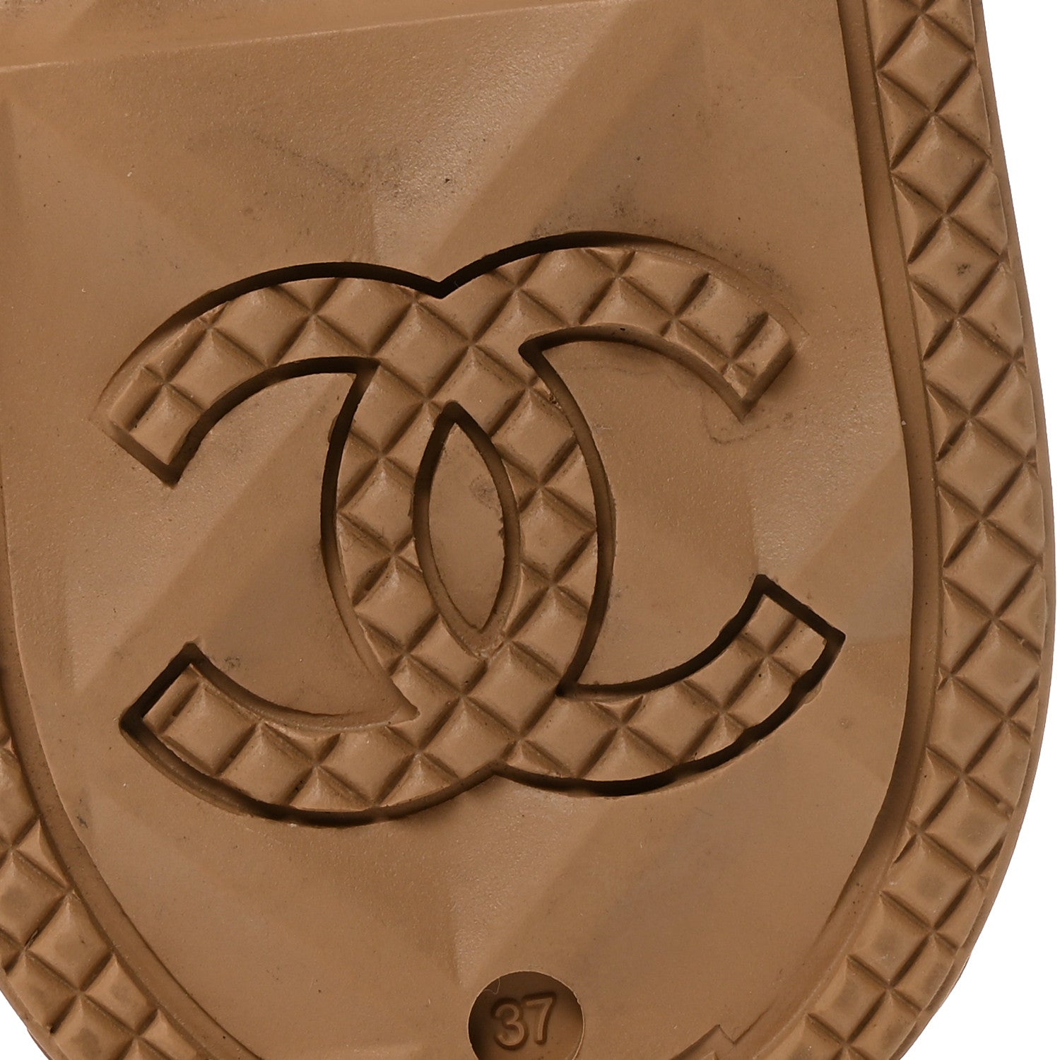 Chanel Caoutchouk CC High Boots 37 Beige 7 of 9