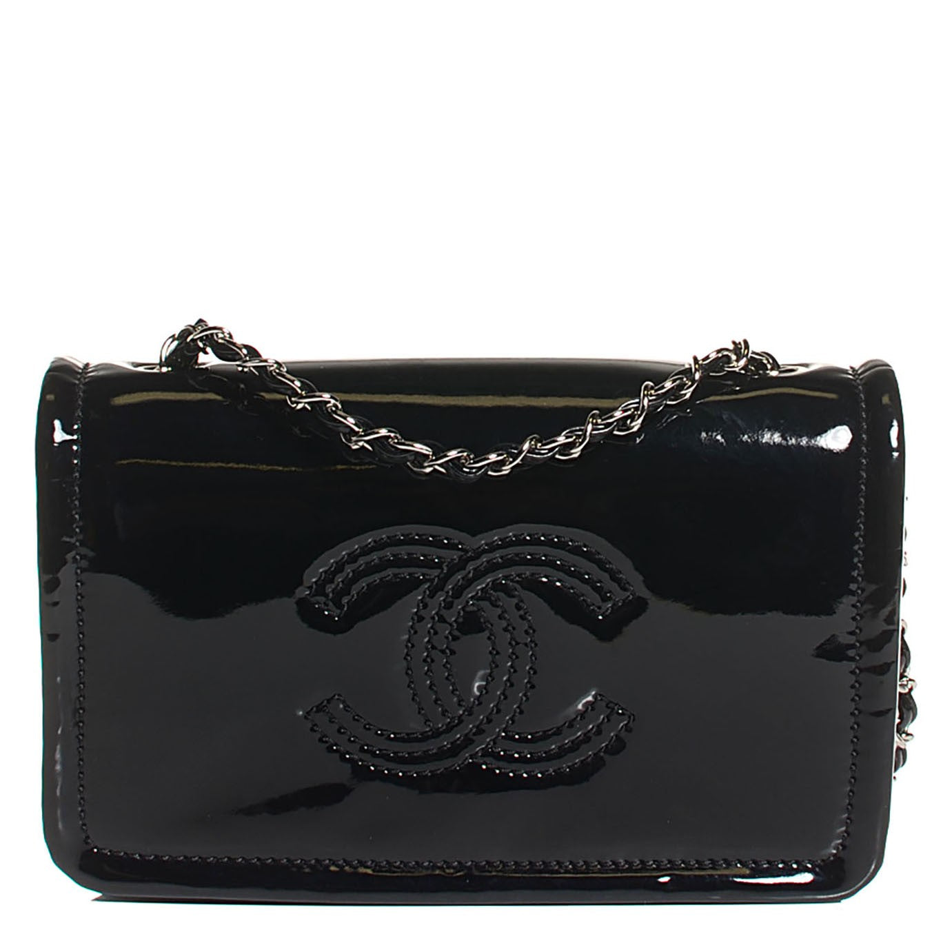 Chanel Vinyl Small Lipstick Flap Black 1 of 7