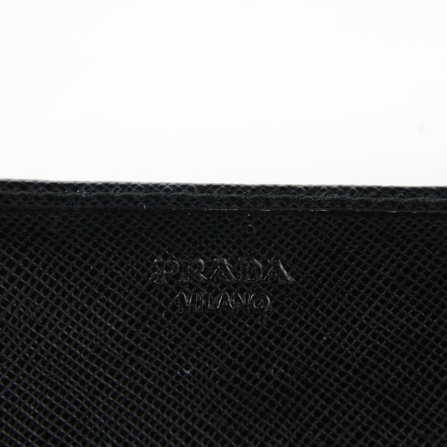 Saffiano Triangle Continental Flap Wallet Black