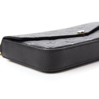 Louis Vuitton Empreinte Pochette Felicie Chain Wallet Black 6 of 11