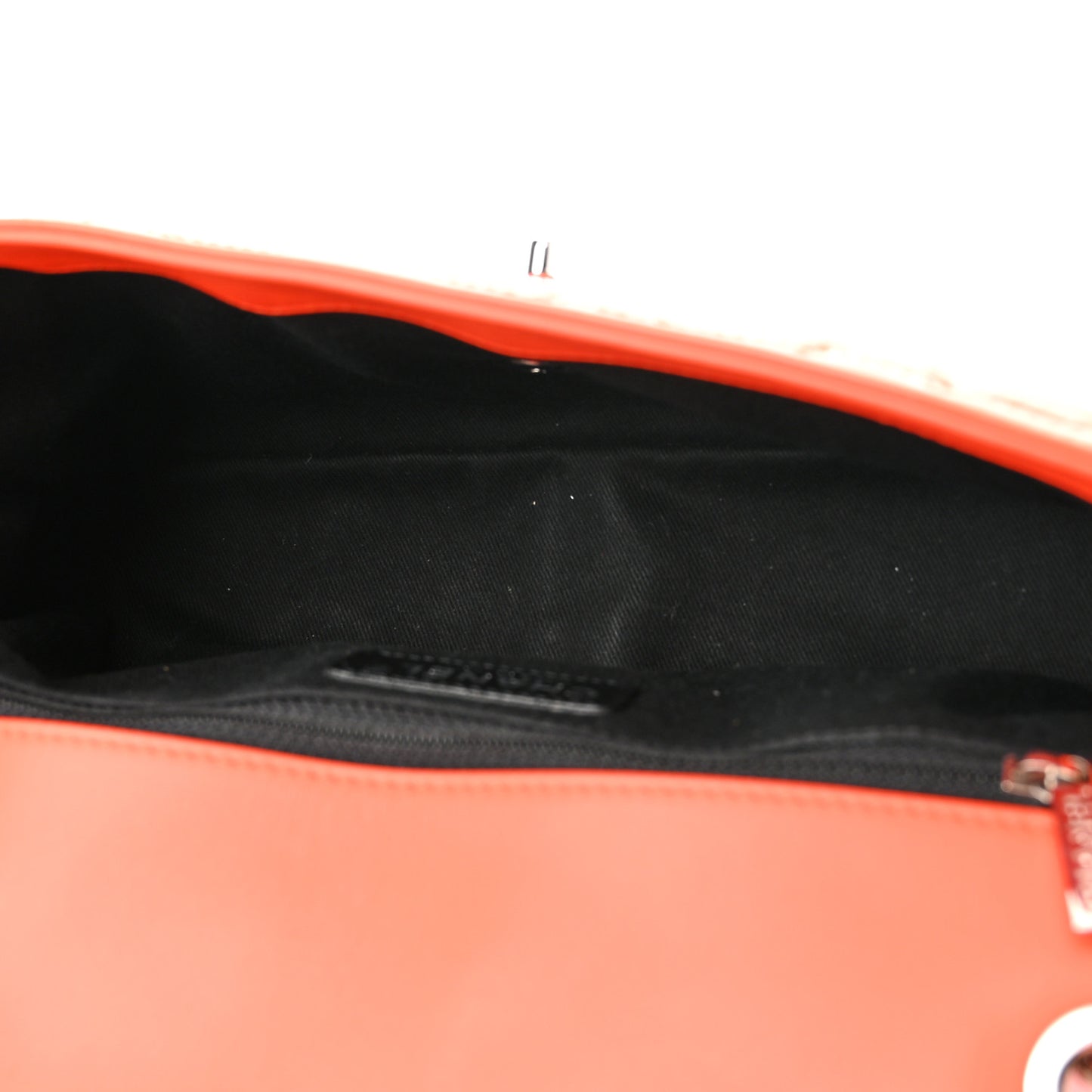 Patent Quilted Coco Shine Flap Orange