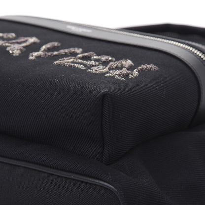 Saint Laurent Canvas Signature Heaven Embroidered City Backpack Black 9 of 10