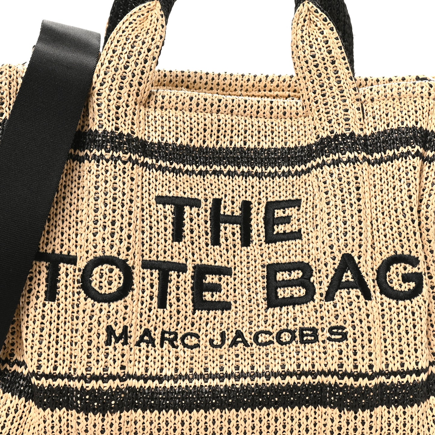 Straw Jacquard Medium The Traveler Tote Bag Natural