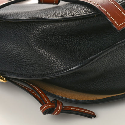 Loewe Grained Calfskin Small Gate Crossbody Bag Pecan Black 8 of 10