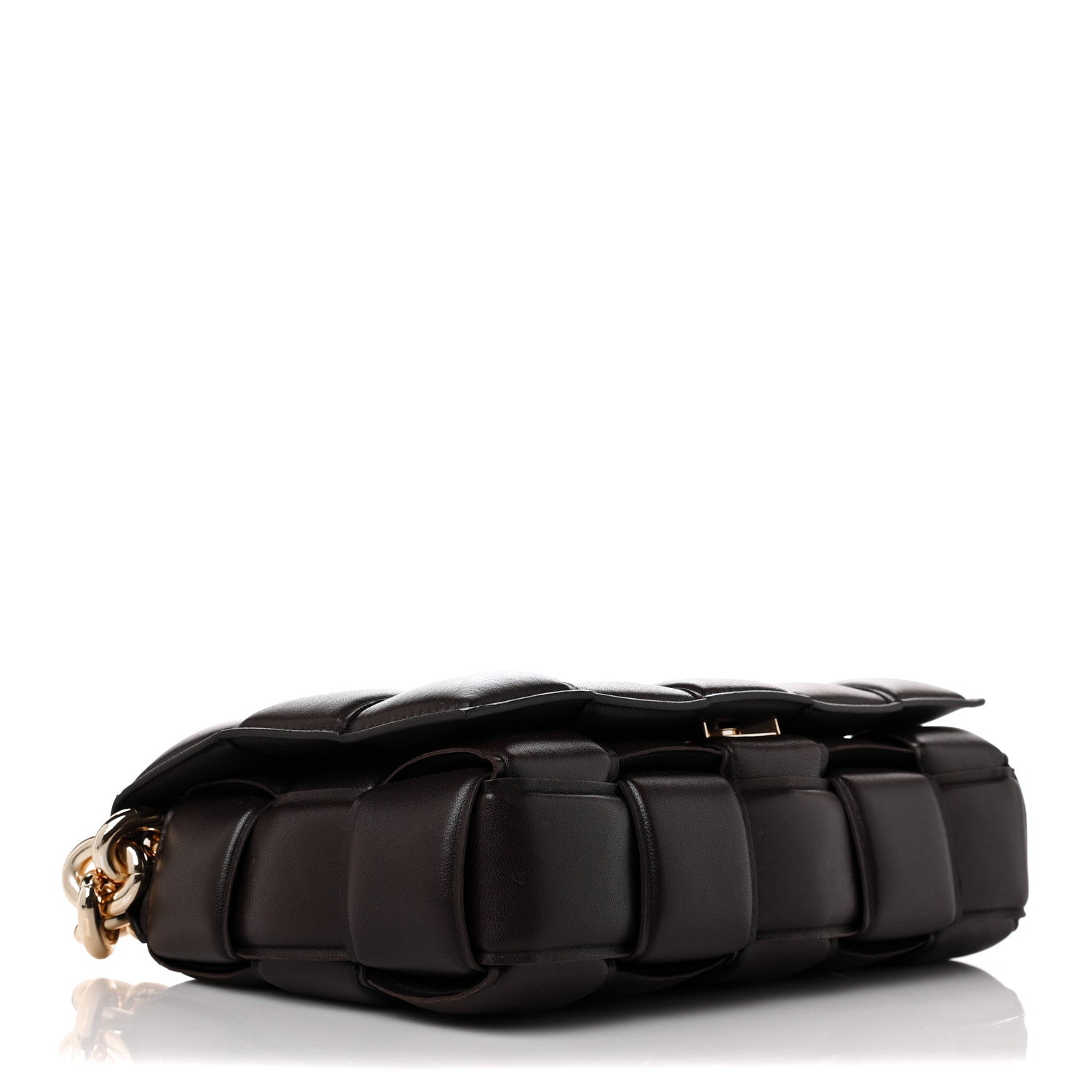 Bottega Veneta Lambskin Maxi Intreccio Padded Chain Cassette Crossbody Bag Black 4 of 8