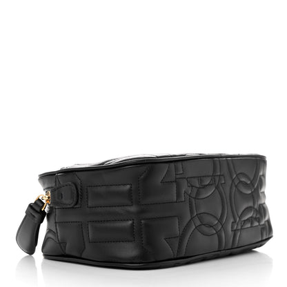 Salvatore Ferragamo Calfskin Quilted Gancini Camera Bag Black 4 of 11