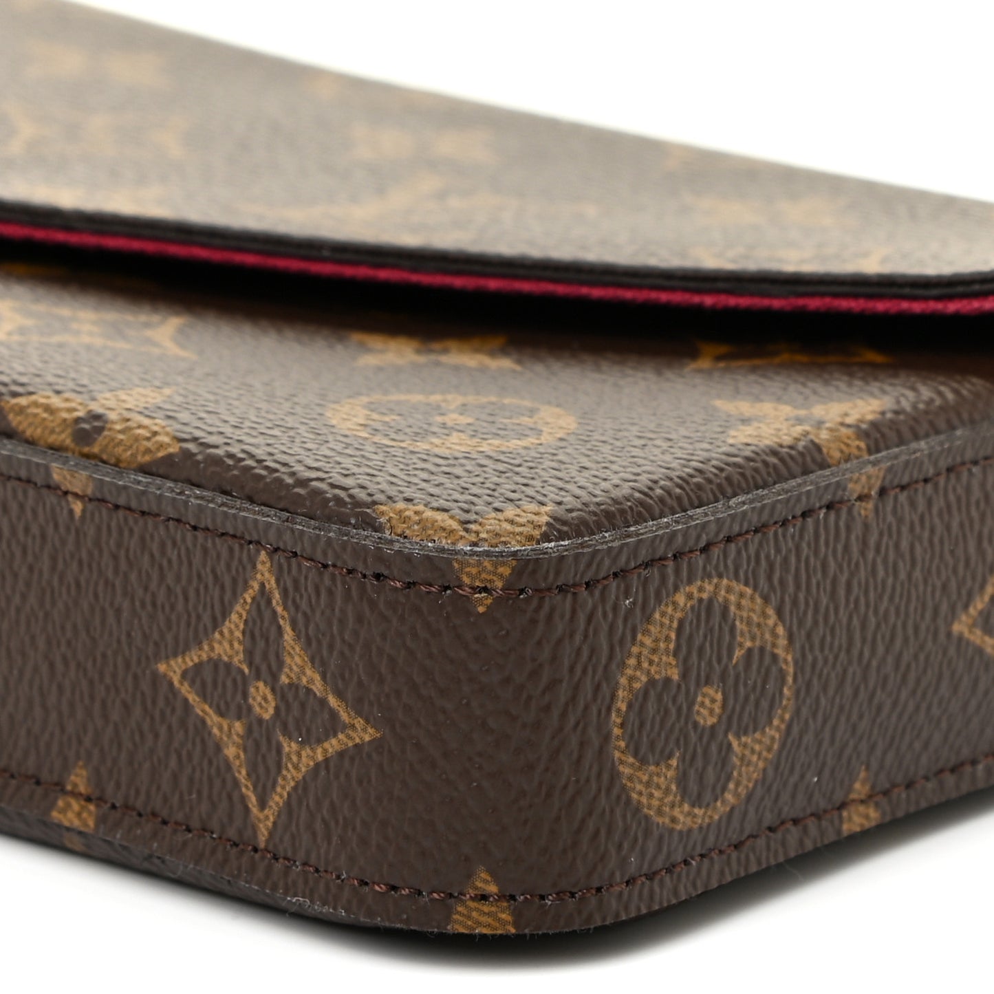 Monogram Pochette Felicie Chain Wallet Fuchsia
