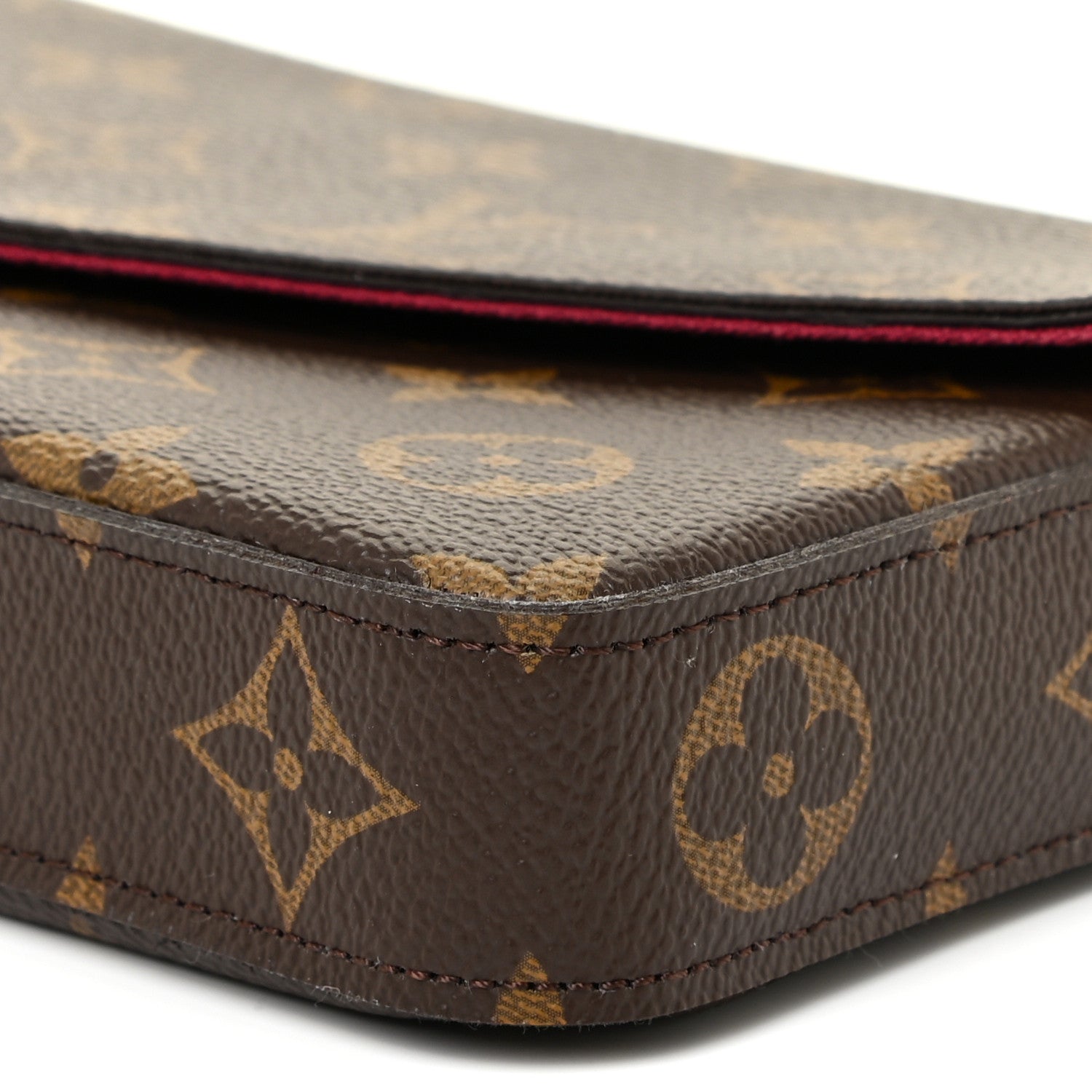 Louis Vuitton Monogram Pochette Felicie Chain Wallet Fuchsia 10 of 11