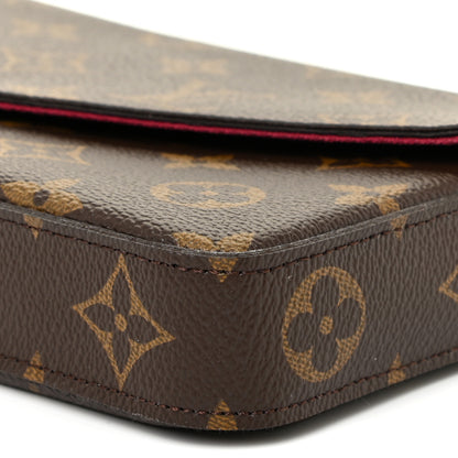 Louis Vuitton Monogram Pochette Felicie Chain Wallet Fuchsia 10 of 11