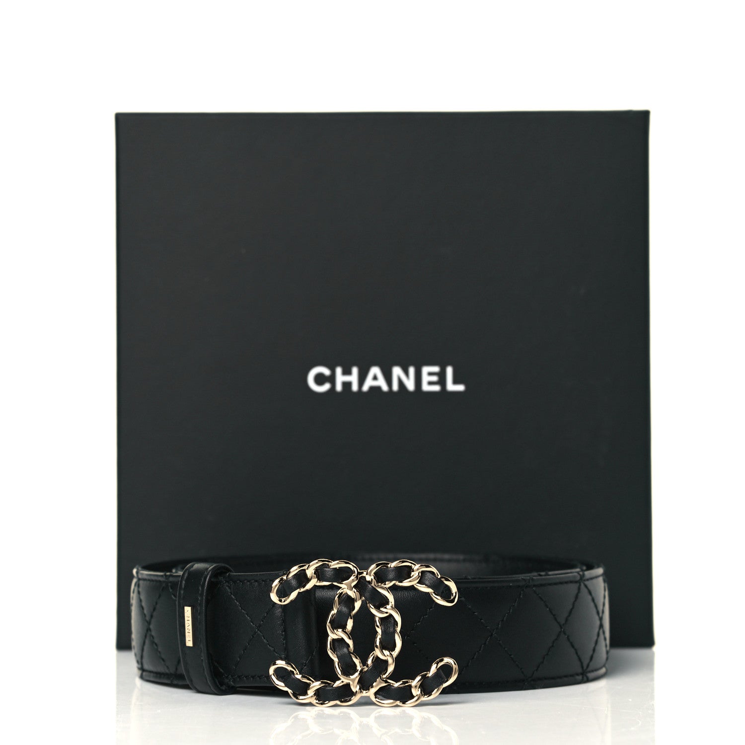 Chanel Lambskin Quilted CC Chain Belt 75 30 Black 6 of 6