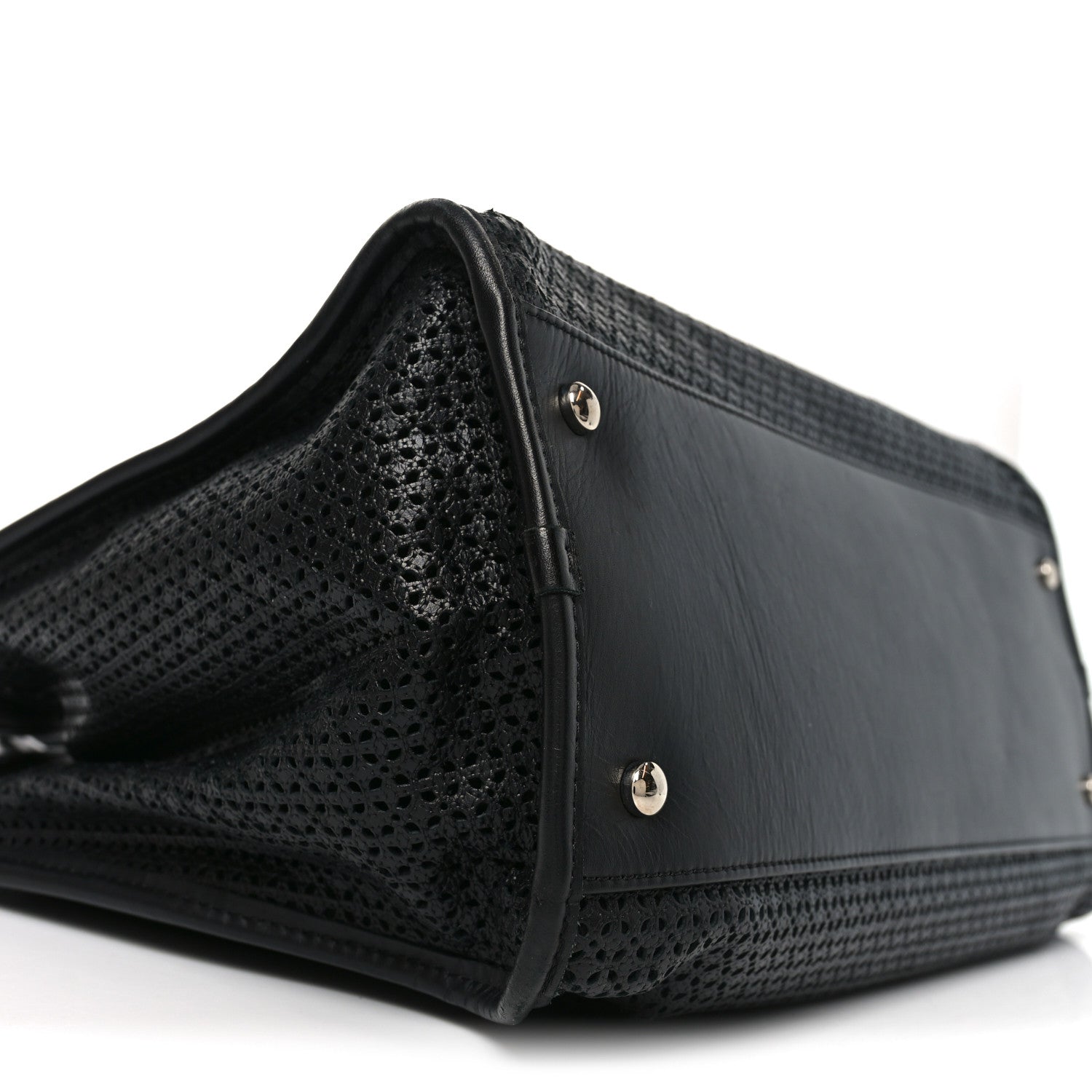 Chanel Calfskin Perforated Up In The Air Tote Black 9 of 10