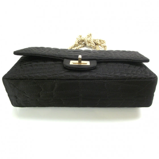 Chanel Satin Croc 2.55 Reissue Flap Black 4 of 10