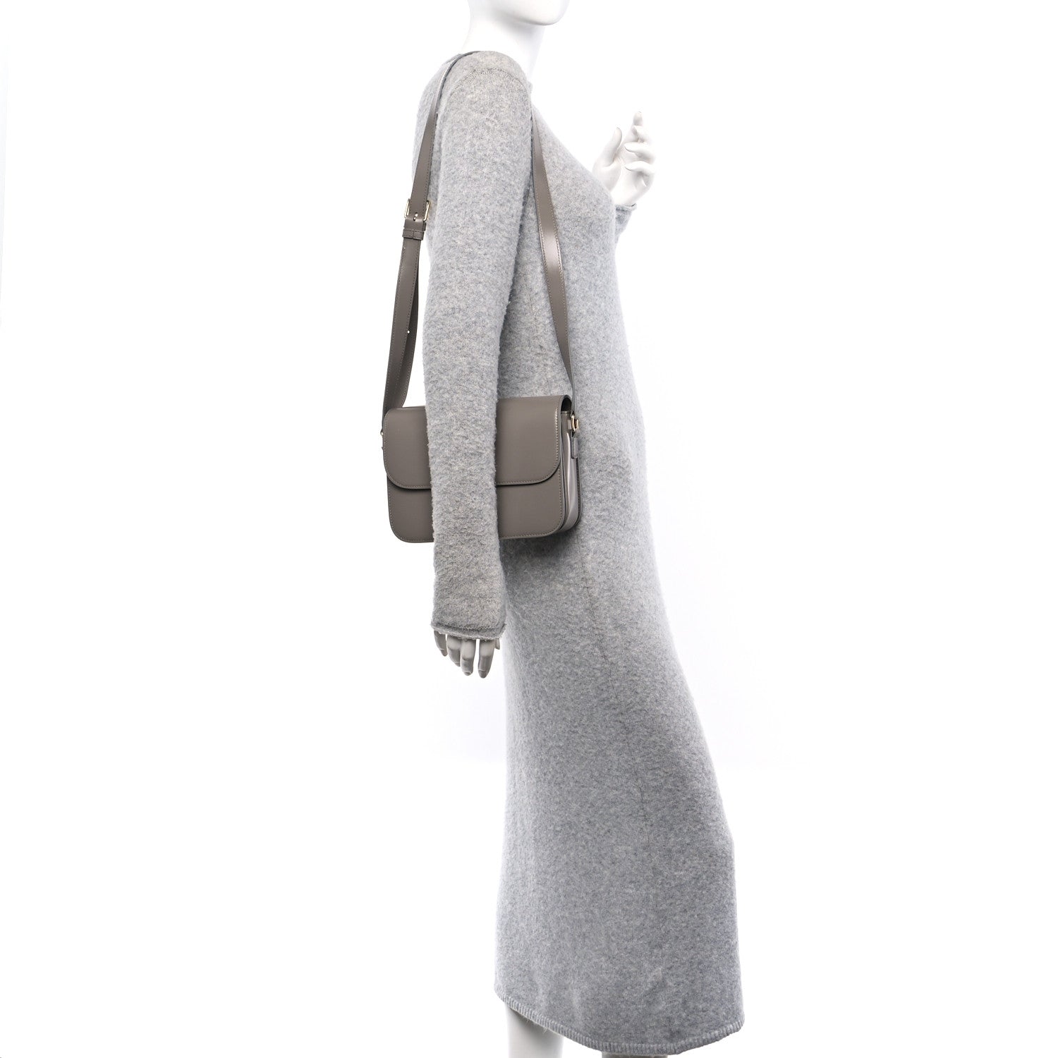 Celine Shiny Calfskin Medium Triomphe Pebble 2 of 10