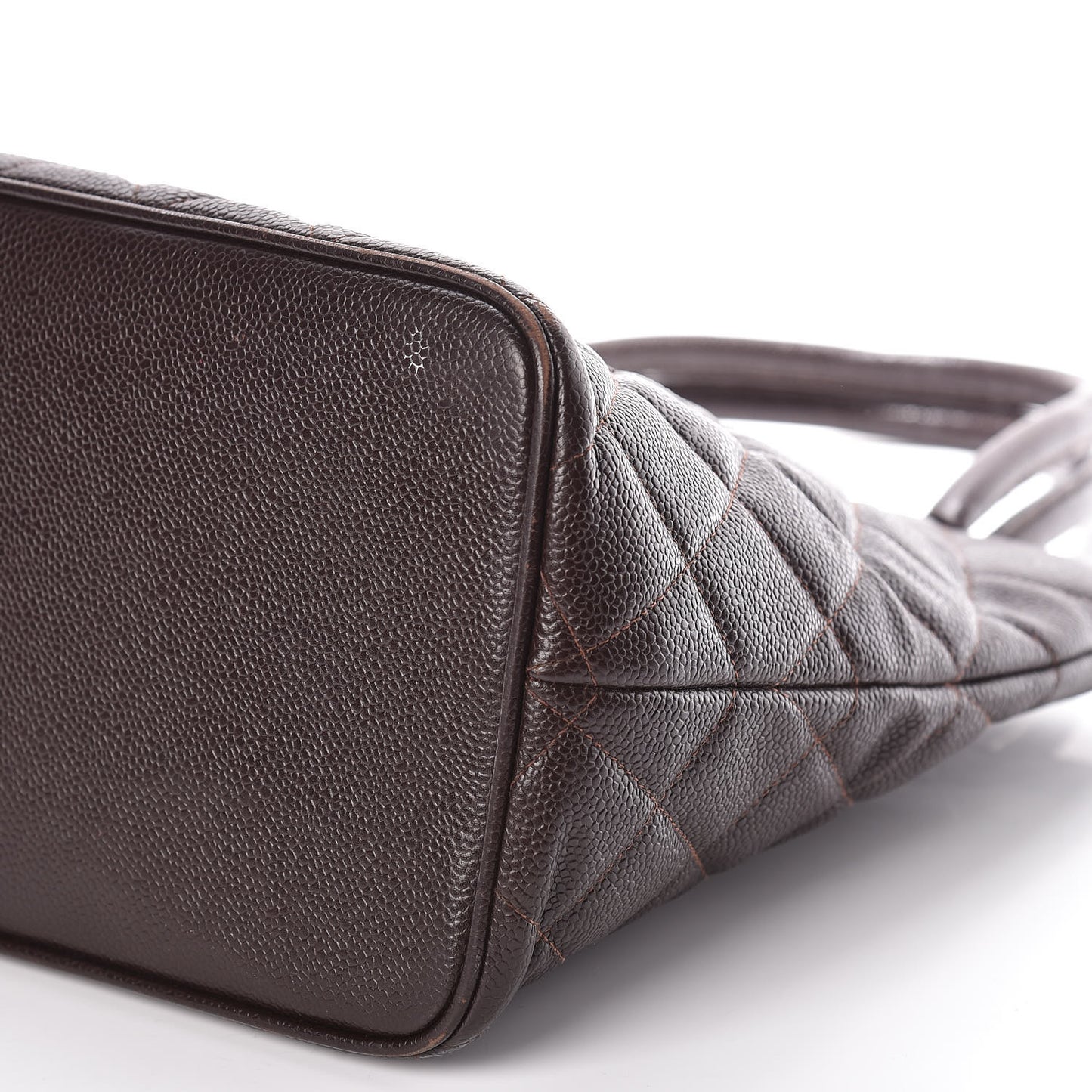 Caviar Quilted Medallion Tote Brown