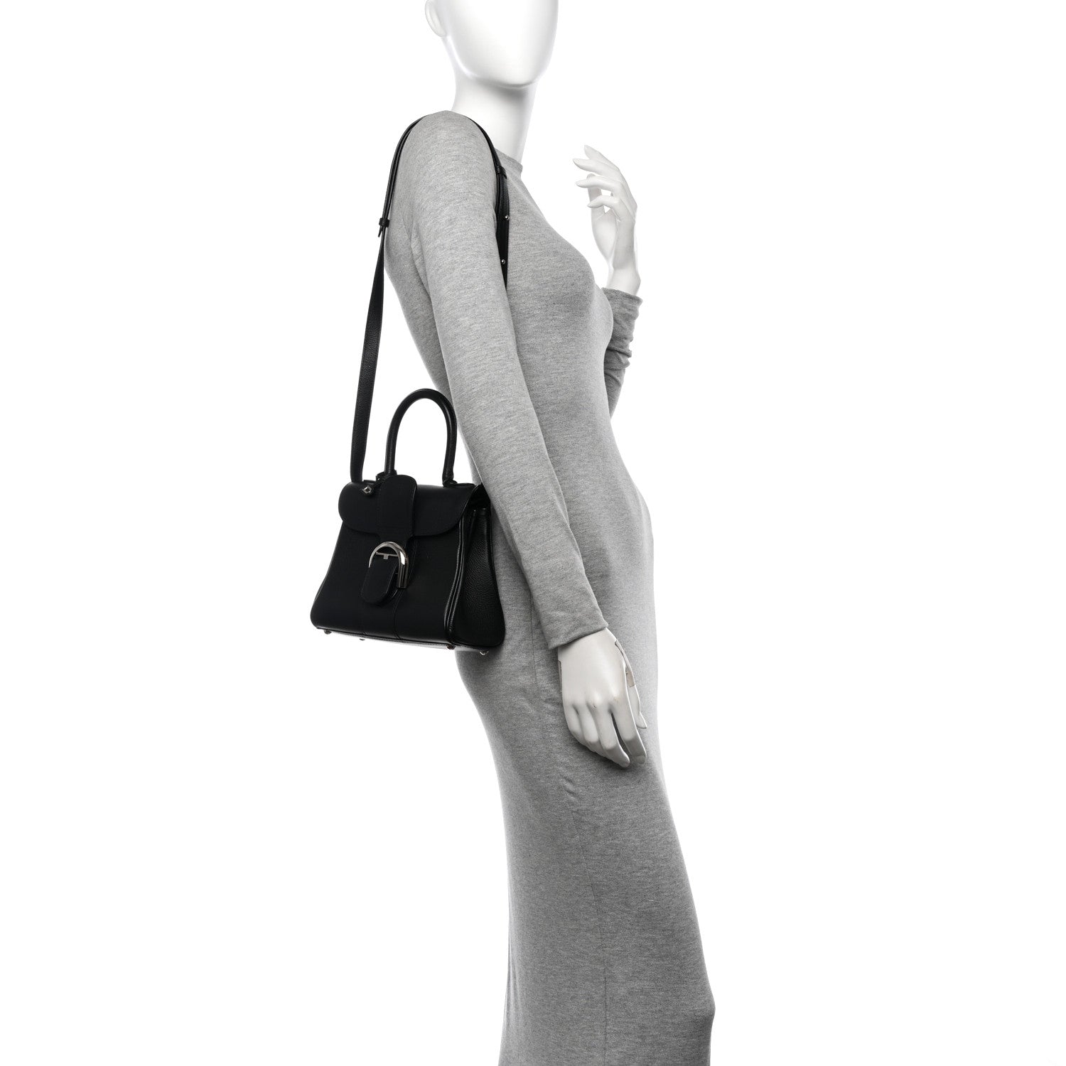 Delvaux Grained Calfskin Mini Brillant Satchel Black 2 of 16