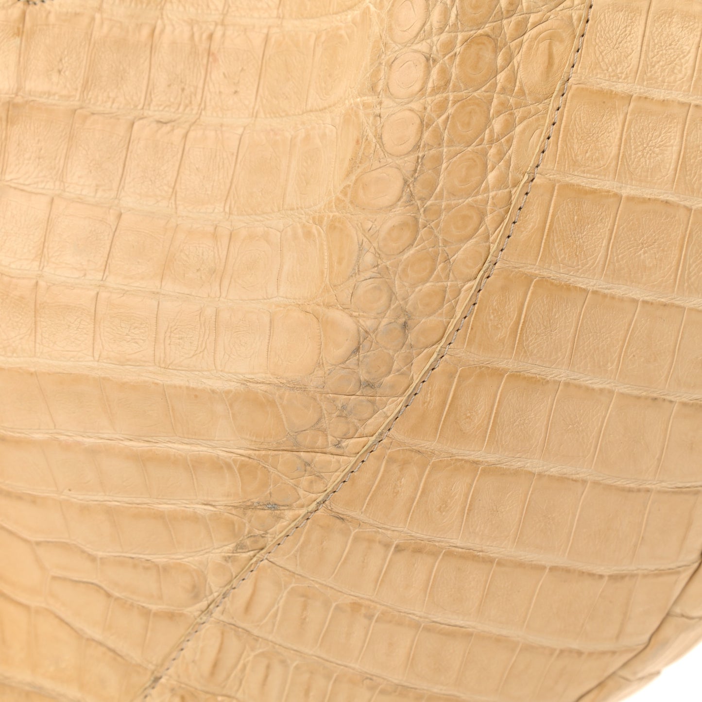 Crocodile Hobo Beige