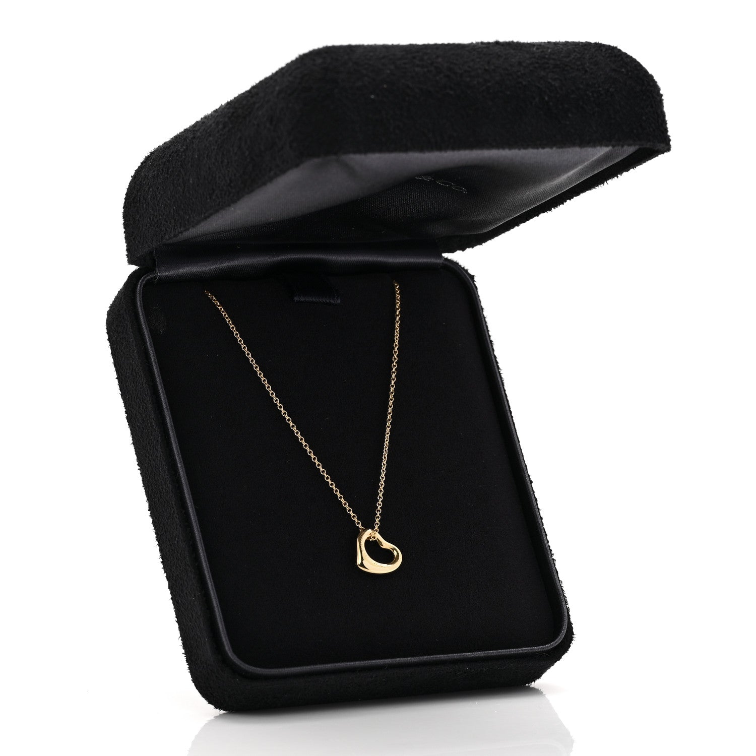 Tiffany 18K Yellow Gold 11mm Elsa Peretti Open Heart Pendant