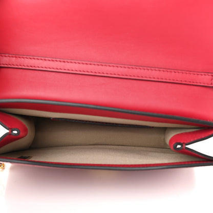 Chloe Calfskin Crocodile Embossed C Clutch With Chain Dusky Red 5 of 10
