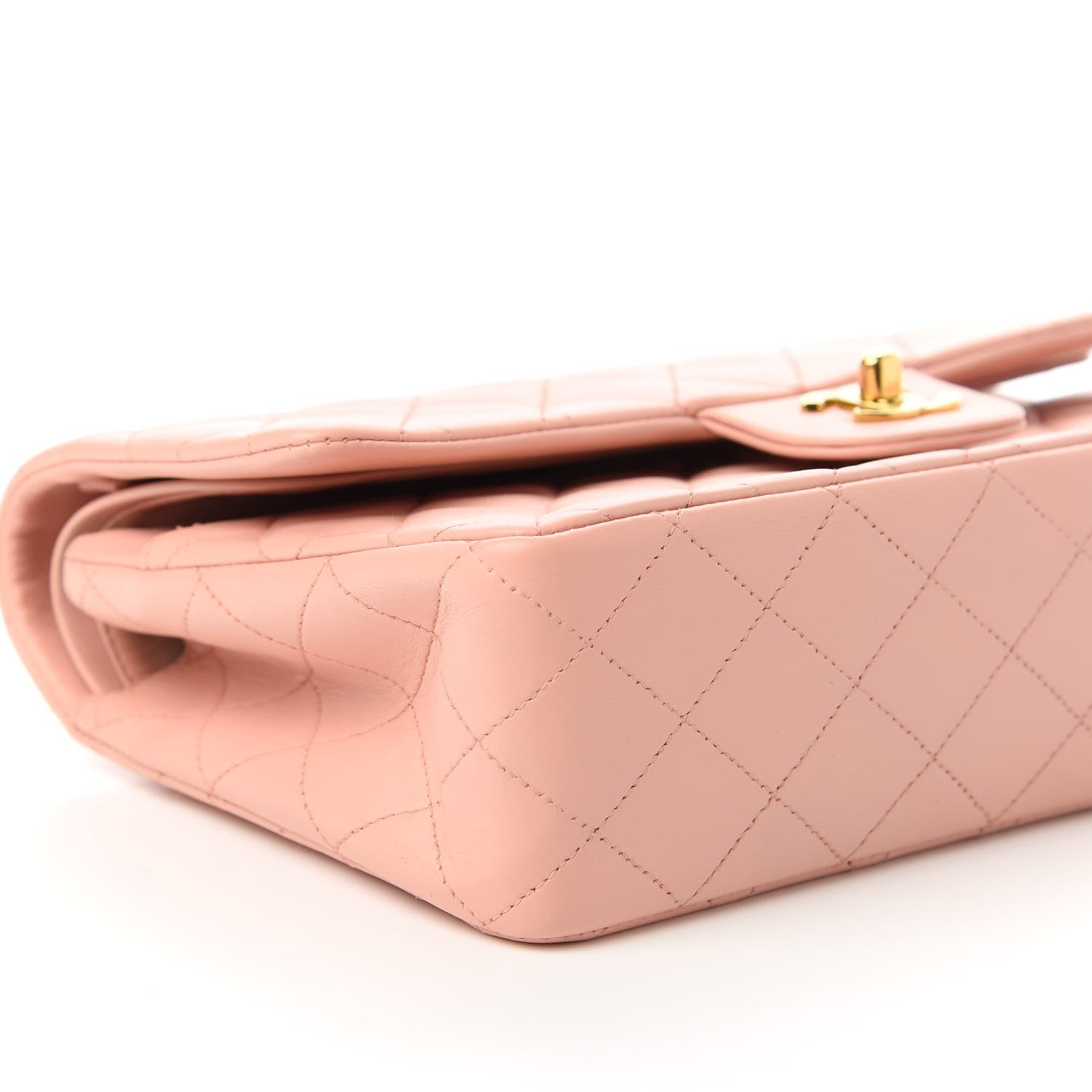 Chanel Lambskin Quilted Medium Double Flap Light Pink 6 of 12