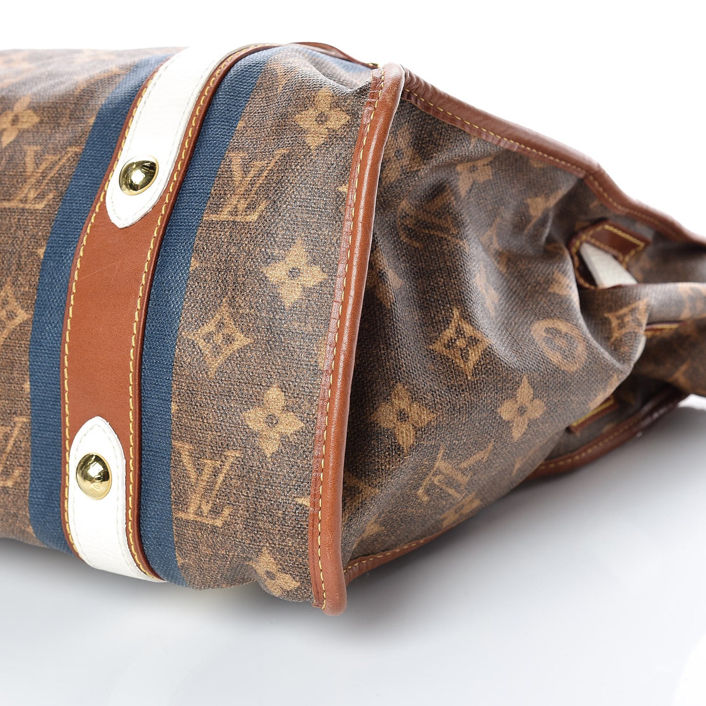 Monogram Rayures Tisse Sac GM Blue