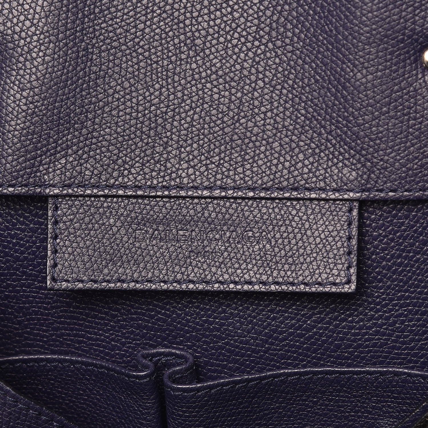 Balenciaga Calfskin Papier A4 Zip Around Plate Tote Bleu Indigo 6 of 12