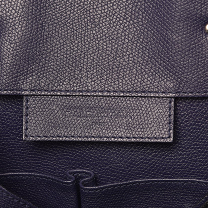 Balenciaga Calfskin Papier A4 Zip Around Plate Tote Bleu Indigo 6 of 12