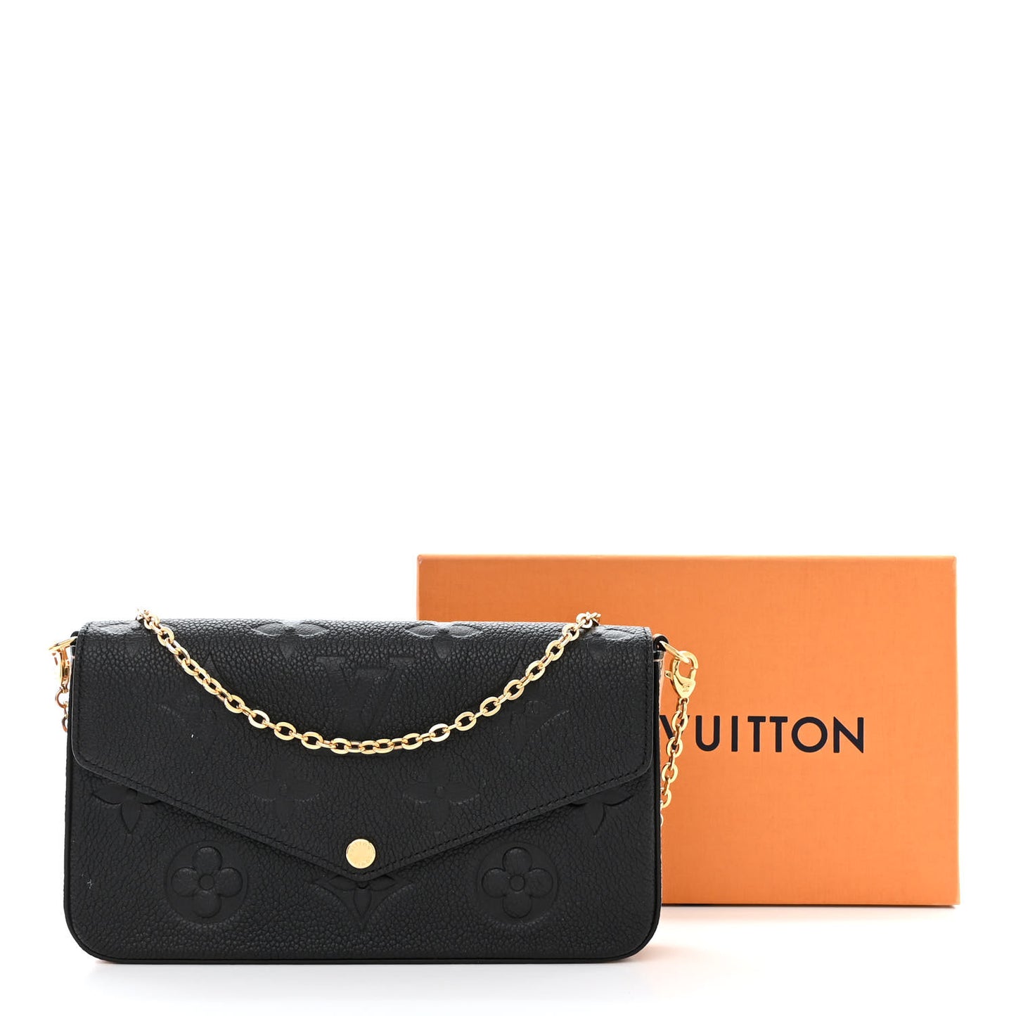 Monogram Animal Print Pochette Felicie Chain Wallet